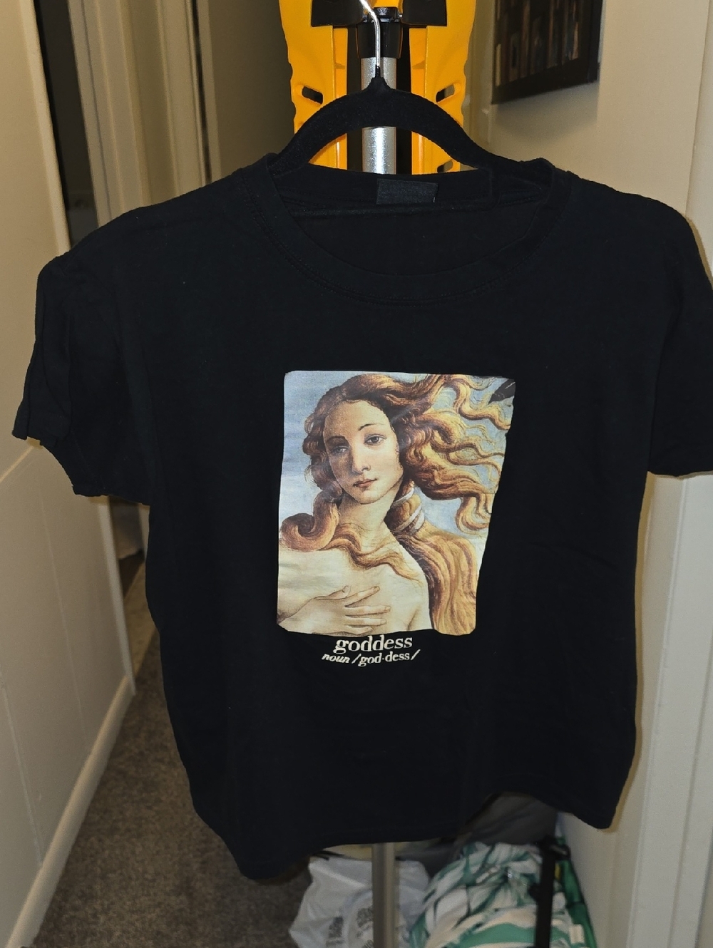 NWOT Minga London Black Short Sleeve Tee - Goddess Graphic